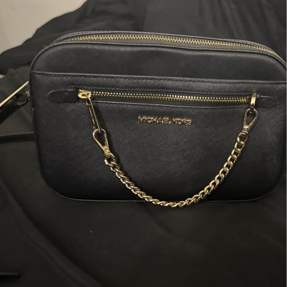 Michael Kors Black and Gold Crossbody Bag